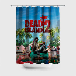 Штора 3D для ванной Dead island two