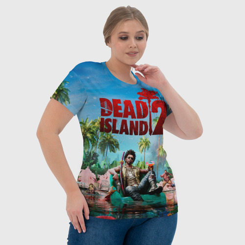 Женская футболка 3D Dead island two, цвет 3D печать - фото 6