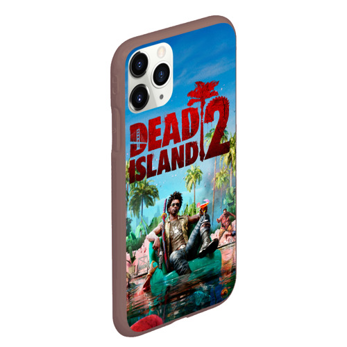 Чехол для iPhone 11 Pro Max матовый Dead island two, цвет коричневый - фото 3