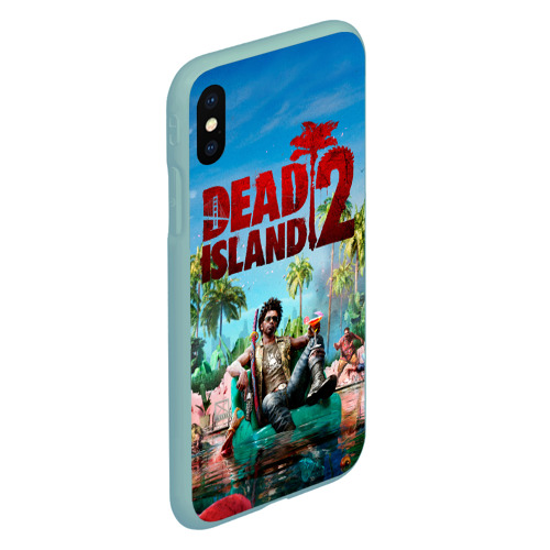 Чехол для iPhone XS Max матовый Dead island two, цвет мятный - фото 3