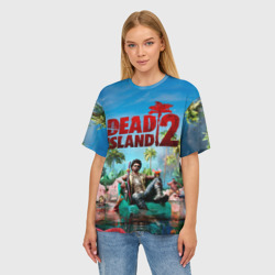 Женская футболка oversize 3D Dead island two - фото 2