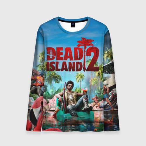 Мужской лонгслив 3D с принтом Dead island two, вид спереди #2