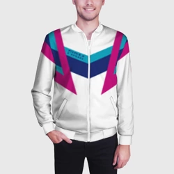 Мужской бомбер 3D Firm белый спортик - фото 2