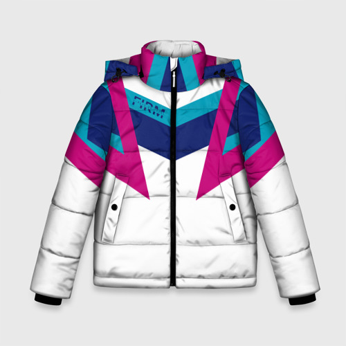 Зимняя куртка для мальчиков 3D Firm белый спортик, цвет светло-серый