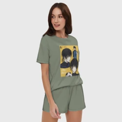 Женская пижама с шортиками хлопок Бачира Мегуру - Синяя тюрьма - фото 2