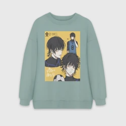 Женский свитшот oversize без начеса хлопок Бачира Мегуру - Синяя тюрьма