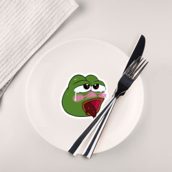 Тарелка Ahegao Pepe sticker