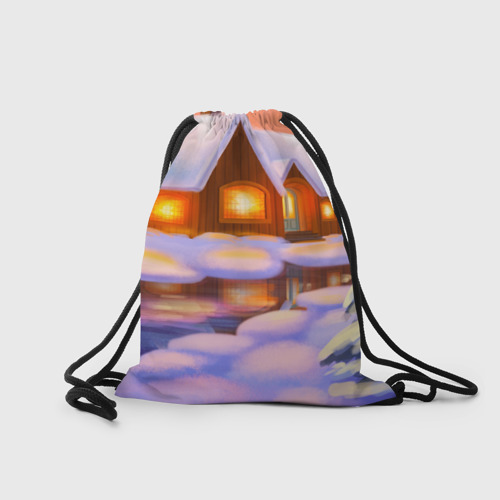 Рюкзак-мешок 3D Новый год - зайчик с елочкой - фото 2