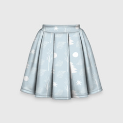 Зимние ёлочки – Детская юбка-солнце 3D с принтом купить