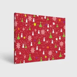 Холст прямоугольный Red new year