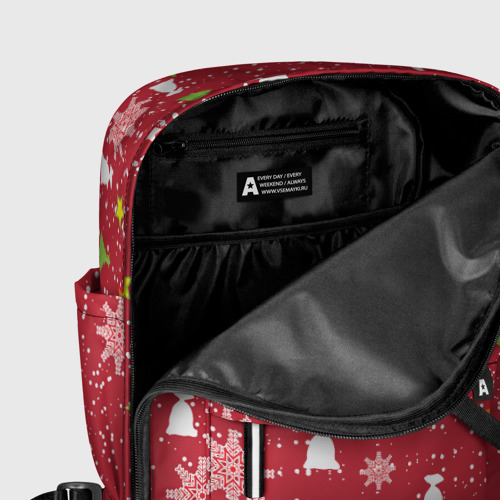 Женский рюкзак 3D с принтом Red new year, фото #5