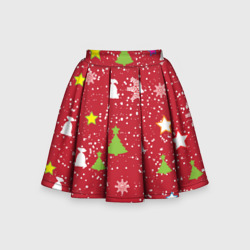 Red new year – Детская юбка-солнце 3D с принтом купить