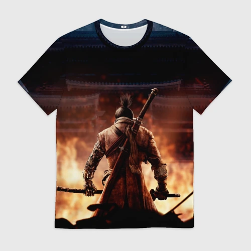 Мужская футболка 3D с принтом Sekiro: Shadows Die Twice, вид спереди #2