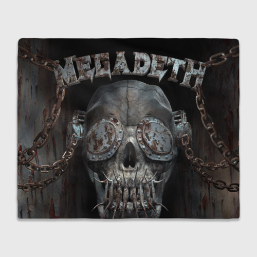 Плед с принтом Megadeth - steampunk - skull, вид спереди №1