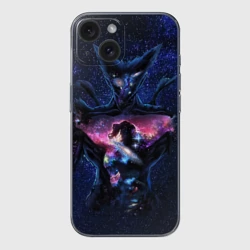 Чехол для iPhone 15 силиконовый с защитой камеры One Punch Man Гароу Космос
