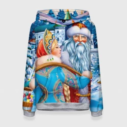 Женская толстовка 3D Дед Мороз со Снегуркой