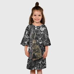 Детское платье 3D Металлический заяц - стимпанк - фото 2