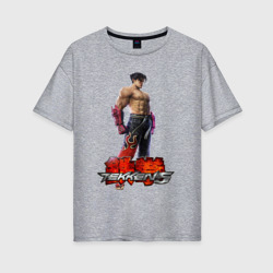 Женская футболка хлопок Oversize Tekken 5 - Jin Kazama