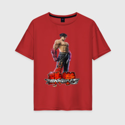 Женская футболка хлопок Oversize Tekken 5 - Jin Kazama