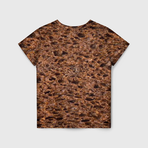 Детская футболка 3D с принтом Мякиш черного хлеба, вид сзади #1