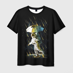 Мужская футболка 3D Прогулка под метеорами