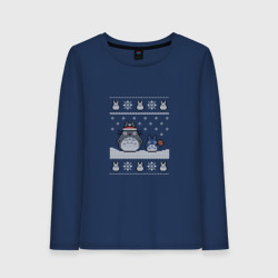 Женский лонгслив хлопок Новогодние тоторики - ugly sweater