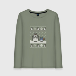 Женский лонгслив хлопок Новогодние тоторики - ugly sweater