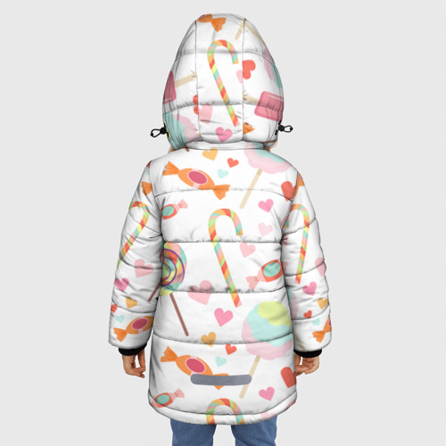 Зимняя куртка для девочек 3D Сладкий праздник, цвет черный - фото 4