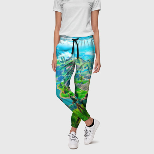 Женские брюки 3D с принтом Фортнайт, фото на моделе #1