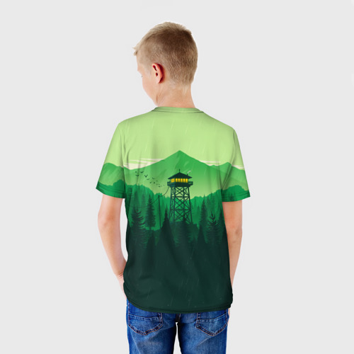 Детская футболка 3D с принтом Файрвотч, вид сзади #2