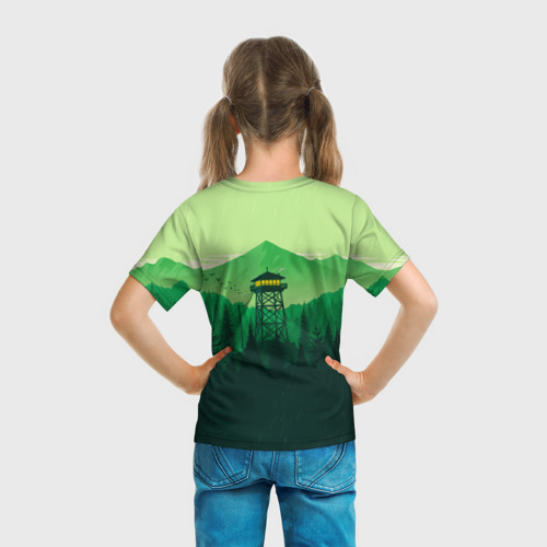 Детская футболка 3D с принтом Файрвотч, вид сзади #2