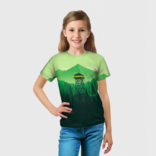 Детская футболка 3D с принтом Файрвотч, вид сбоку #3