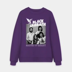 Мужской свитшот oversize без начеса хлопок Black Sabbath rock
