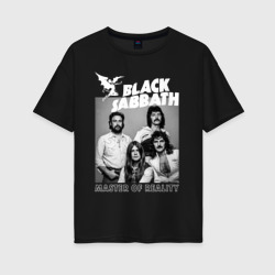 Женская футболка хлопок Oversize Black Sabbath rock