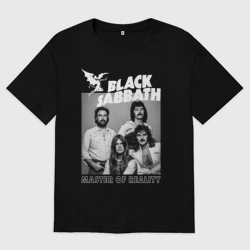 Женская футболка хлопок Oversize Black Sabbath rock