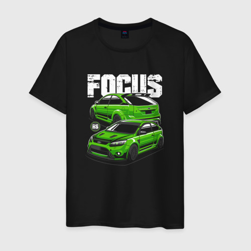 Мужская футболка хлопок Ford Focus art, цвет черный