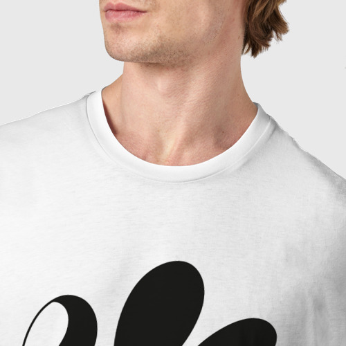 Мужская футболка хлопок с принтом Надпись Rabbit, фото #4