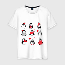 Мужская футболка хлопок Positive penguins