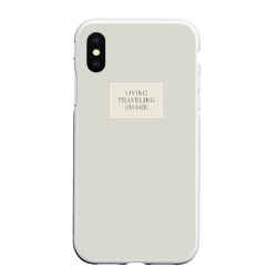 Чехол для iPhone XS Max матовый Эстетичная нашивка - living traveling share