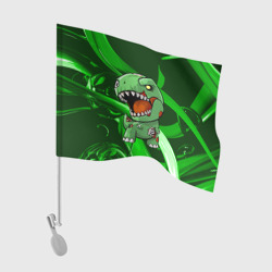 Флаг для автомобиля Динозаврик зомби