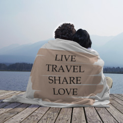 Плед 3D Live travel share love - фото 2