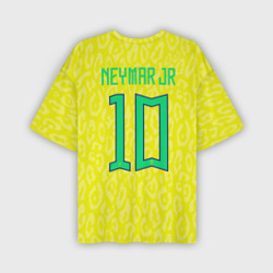 Мужская футболка oversize 3D Неймар ЧМ 2022 сборная Бразилии