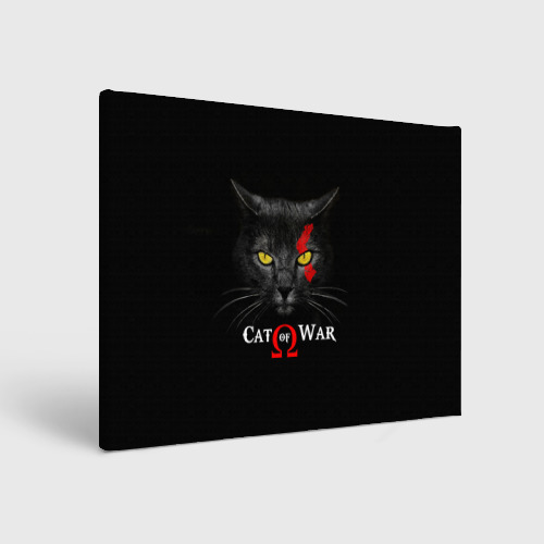 Холст прямоугольный Cat of war collab, цвет 3D печать