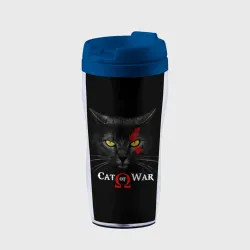 Термокружка-непроливайка Cat of war collab