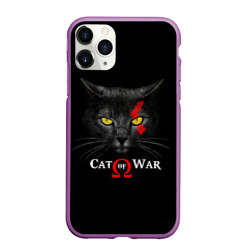 Чехол для iPhone 11 Pro Max матовый Cat of war collab