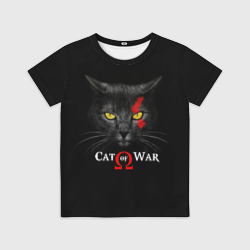 Детская футболка 3D Cat of war collab