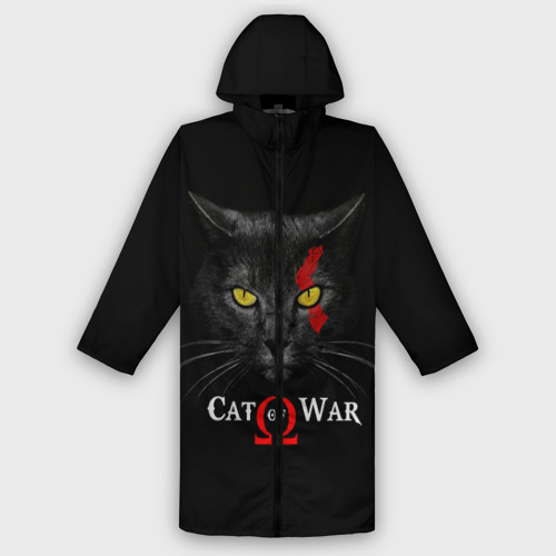 Мужской дождевик 3D Cat of war collab, цвет белый