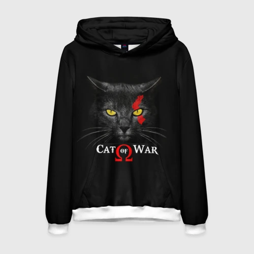 Мужская толстовка 3D Cat of war collab