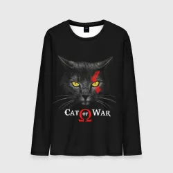 Мужской лонгслив 3D Cat of war collab