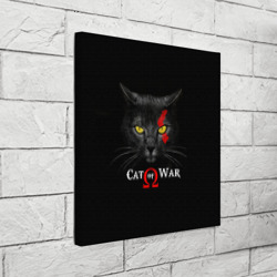 Холст квадратный Cat of war collab - фото 2